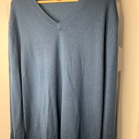 Banana Republic Men’s XXL Blue 100% Merino Wool Lightweight Sweater – Ultra Soft - Picture 1 of 13